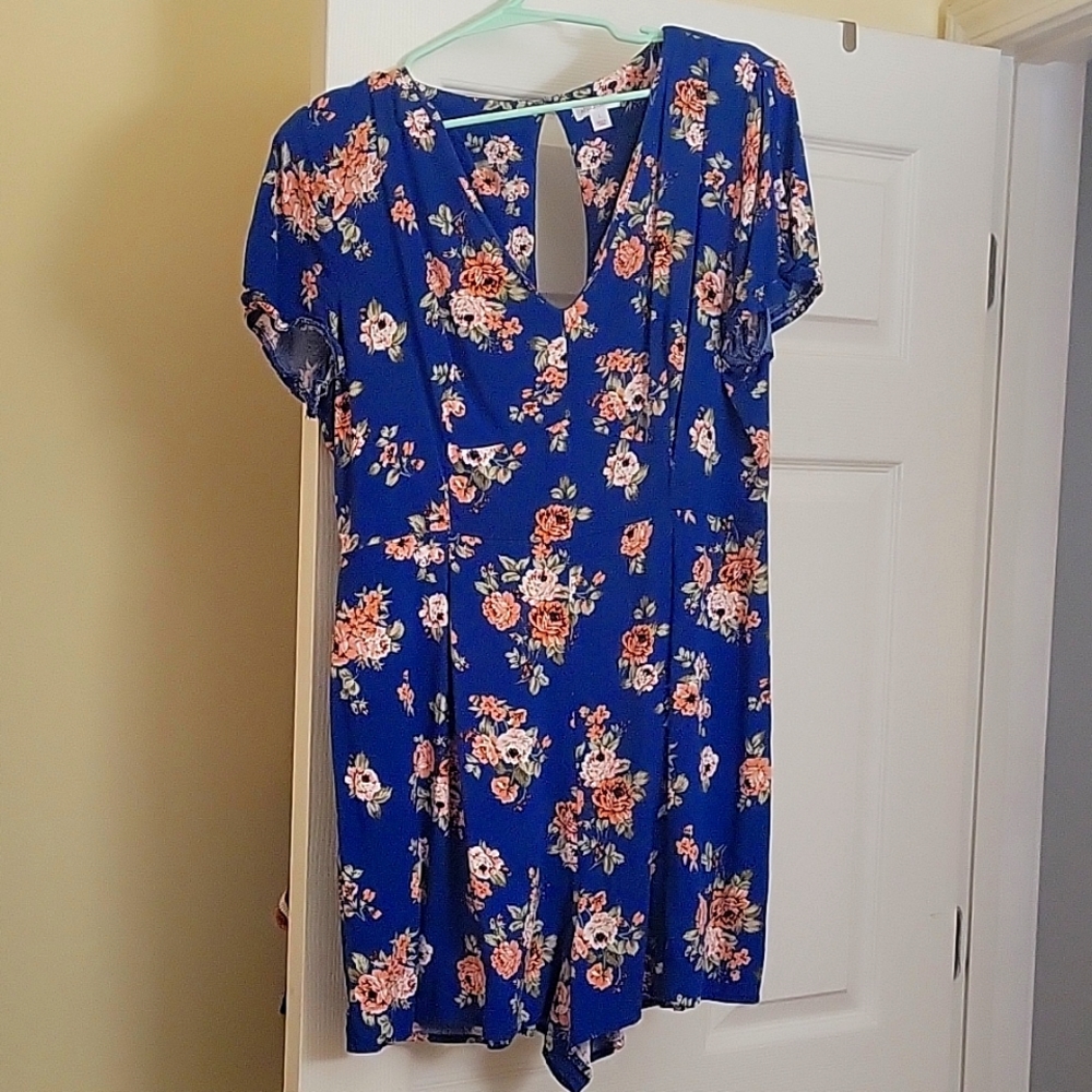 Blue Floral Romper